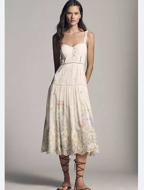 Astr Dresses & Skirts - ASTR the Label dress XS Pellagia Cream Floral Midi Dress Anthropologie New Read
